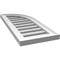 Ekena Millwork Quarter Round Top Right Surface Mount PVC Gable Vent w/ 2"W x 1-1/2"P Brickmould Frame, 12"W x 28"H GVPQR12X2802SF - alternate 2
